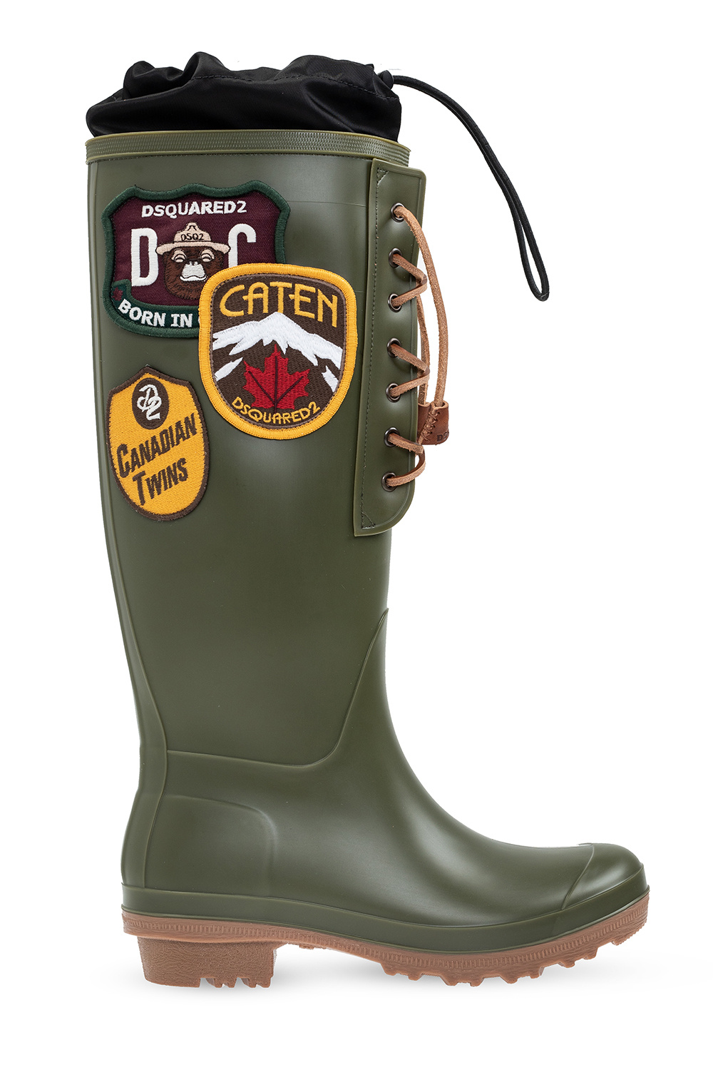 Dsquared2 ‘Dook’ rain boots with patches