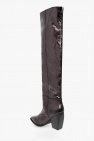 AllSaints BLACK ‘Reina’ leather heeled boots