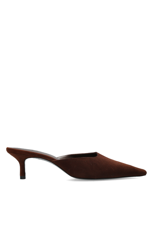 Suede heeled mules ‘Riley 50’ od BLACK SUEDE STUDIO
