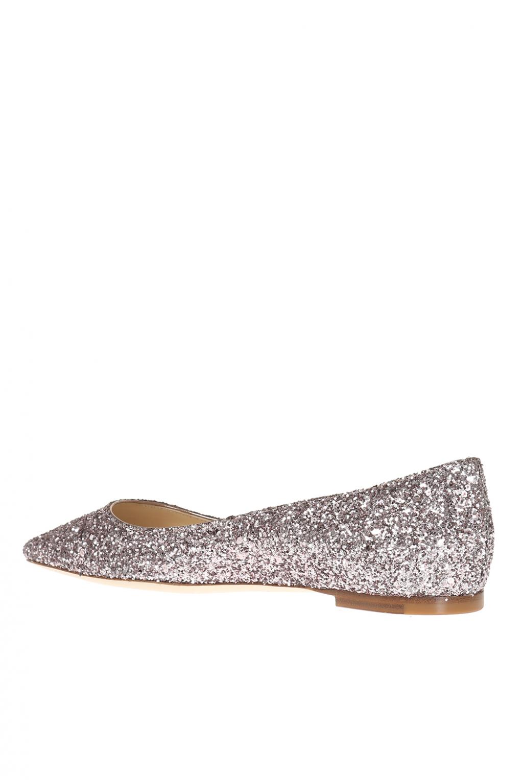 jimmy choo romy glitter flat