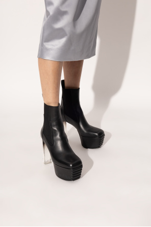 ‘minimal grill beatle’ platform ankle boots od Rick Owens