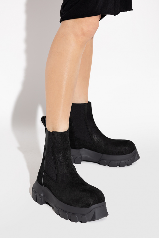 Rick Owens Suede Chelsea boots