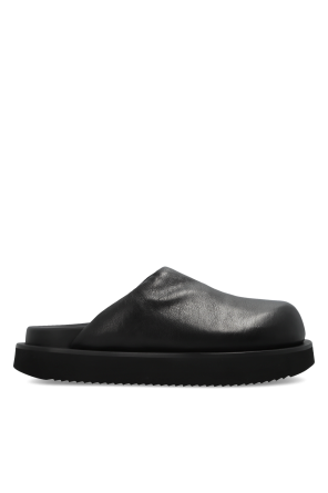 Leather slides