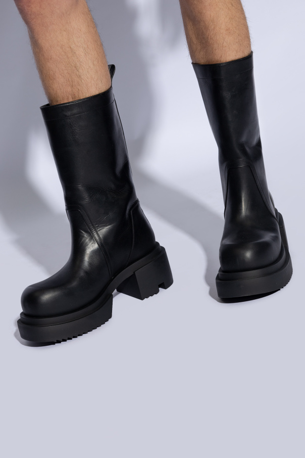Rick Owens Leather ankle boots with heel