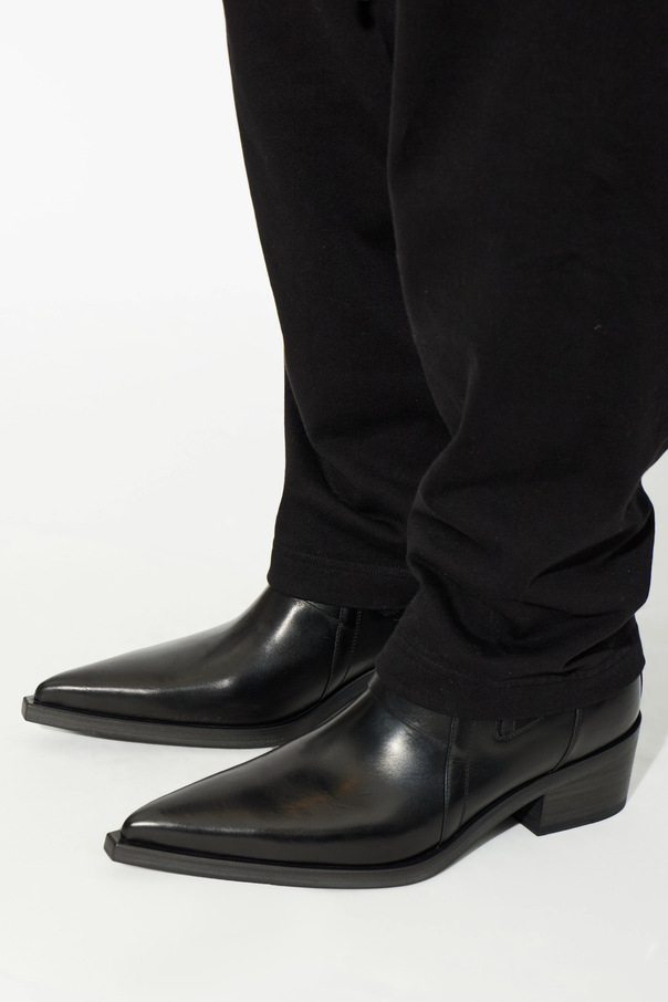 Rick Owens Botine din piele ‘Pointed Sliver’