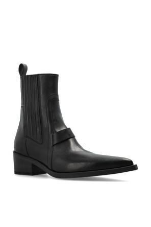 Rick Owens Botine din piele ‘Pointed Sliver’