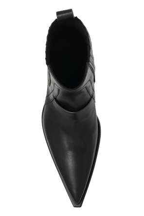 Rick Owens Botine din piele ‘Pointed Sliver’