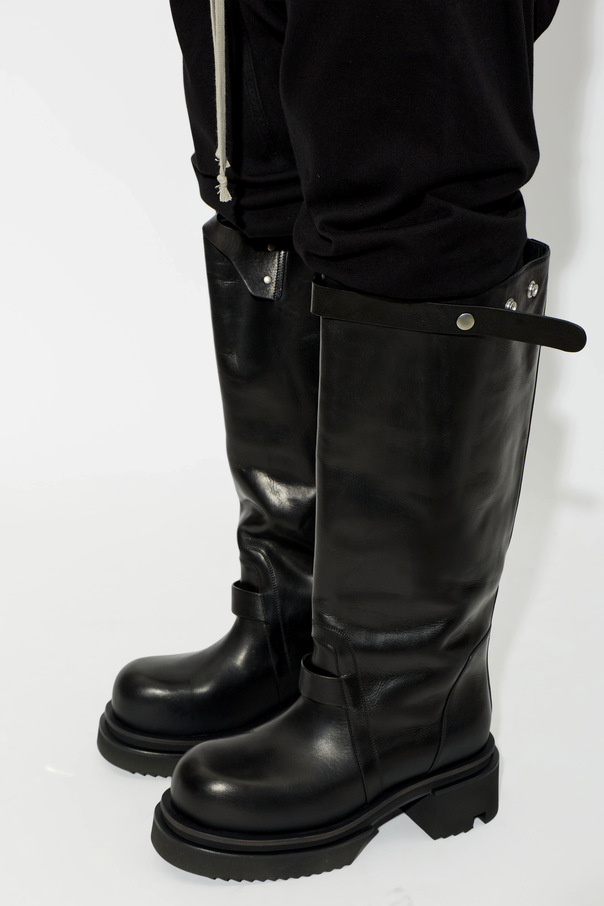 Rick Owens Kožené kozačky ‘Naska Bogun’
