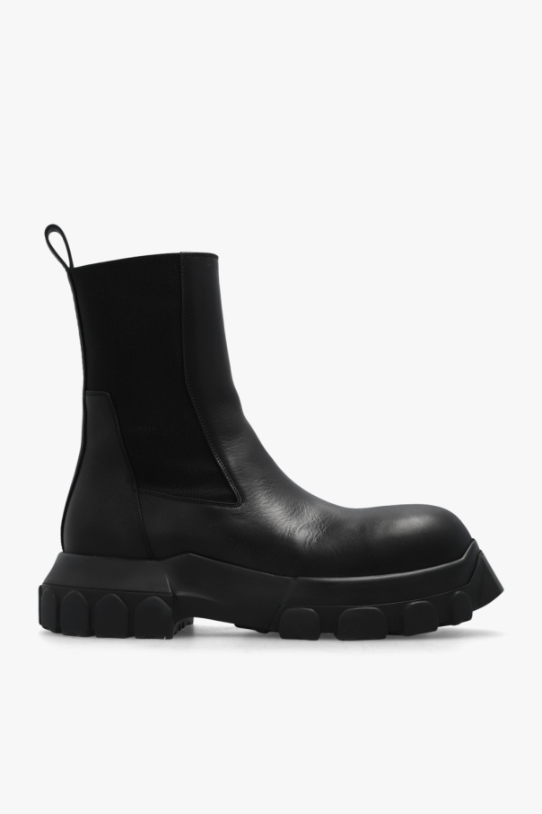 Rick Owens ‘Beatle Bozo Tractor’ leather ankle boots