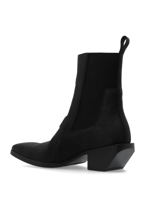 Rick Owens ‘LBK Heeled Silver’ leather boots