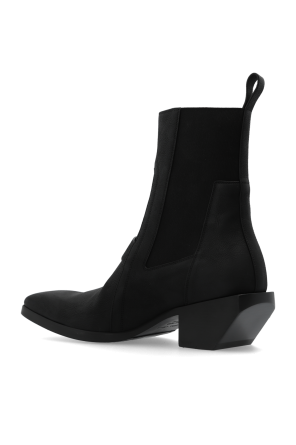 Rick Owens Skórzane buty ‘LBK Heeled Silver’