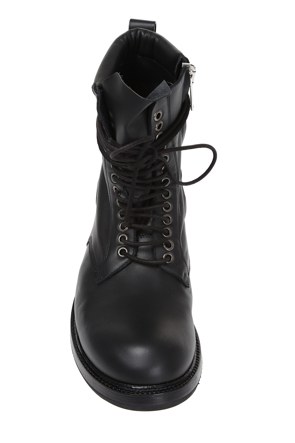 rick owens lace up boots