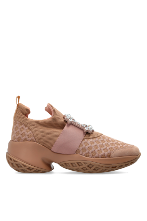 Sports shoes with shimmering crystals