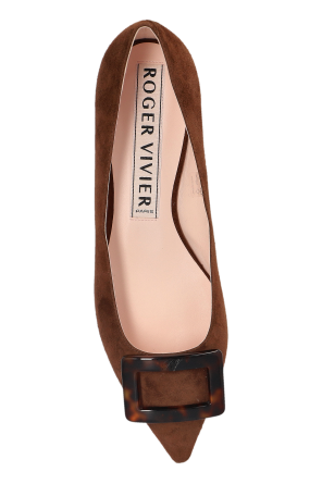 Roger Vivier Zamsch-Ballerinas „Gommettine“