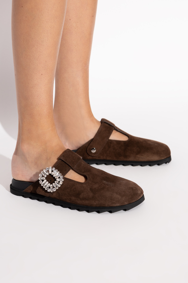 Roger Vivier Zamszowe klapki