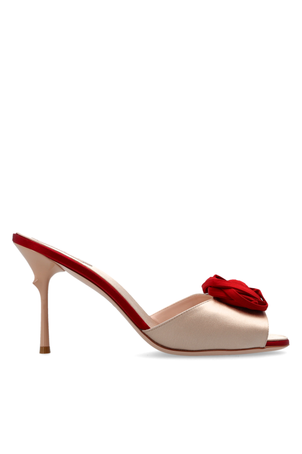 Satin heeled mules od Roger Vivier