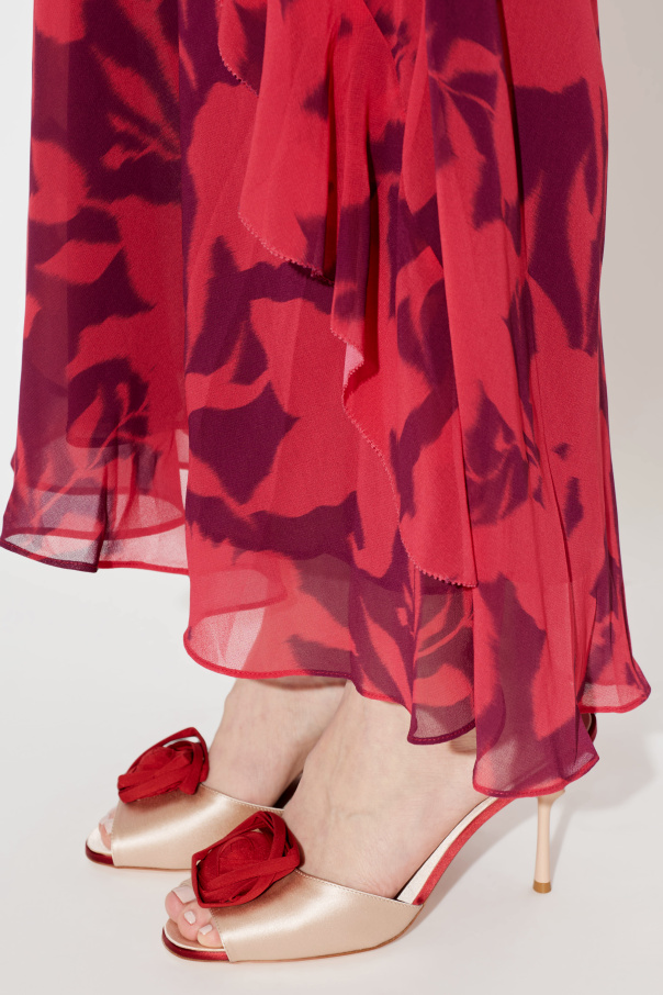 Roger Vivier Satynowe klapki na obcasie