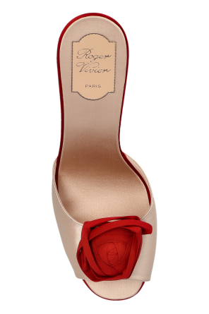 Roger Vivier Satynowe klapki na obcasie