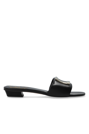 ‘BV Padded’ leather heeled mules