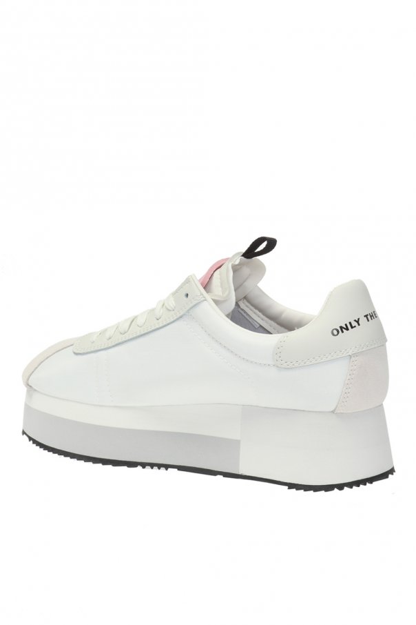 diesel panelled platform sneakers