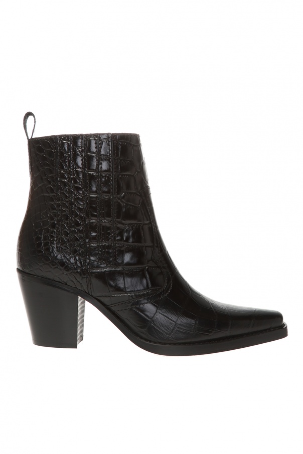 Ganni Leather ankle boots