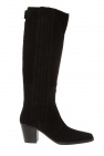 Ganni BLACK Suede heeled boots