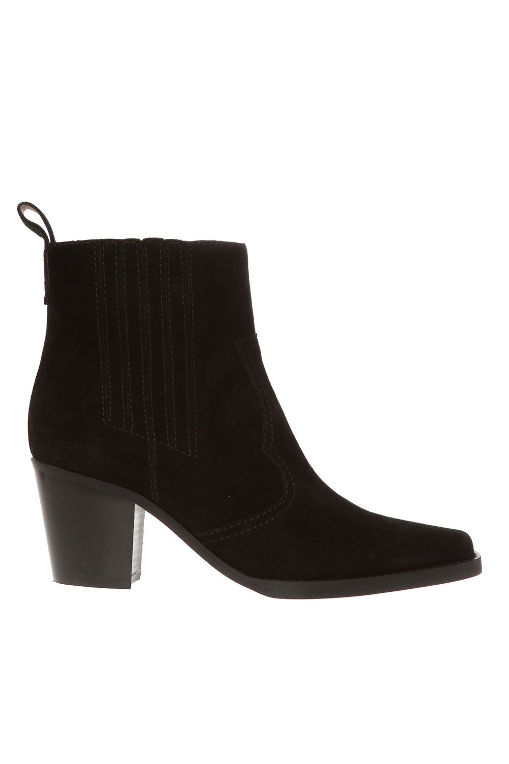 Ganni Suede heeled ankle boots