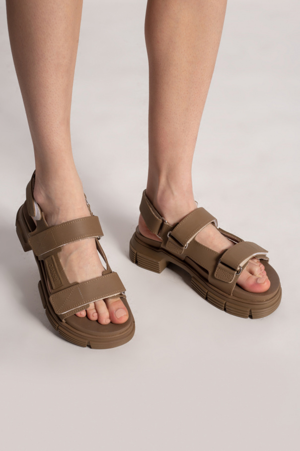 Ganni Sandals with logo