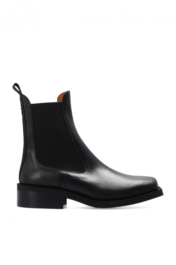 GANNI patent leather boots - Black