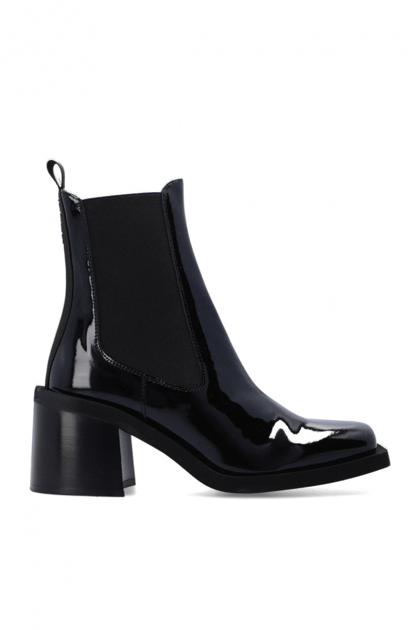 Ganni Patent-leather ankle boots