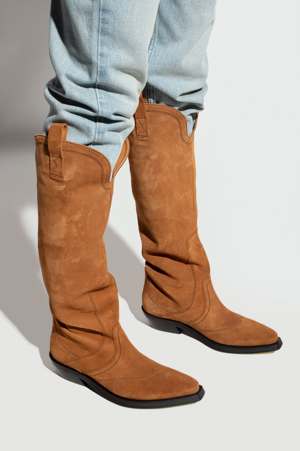 Ganni Suede knee-high boots