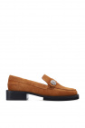 Ganni BROWN Embellished moccasins