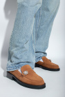 Ganni BROWN Embellished moccasins
