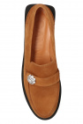 Ganni BROWN Embellished moccasins