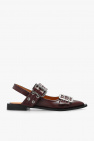 Ganni BURGUNDY Leather shoes