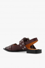 Ganni BURGUNDY Leather shoes