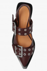 Ganni BURGUNDY Leather shoes