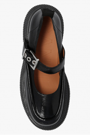 Ganni Patent-leather platform shoes