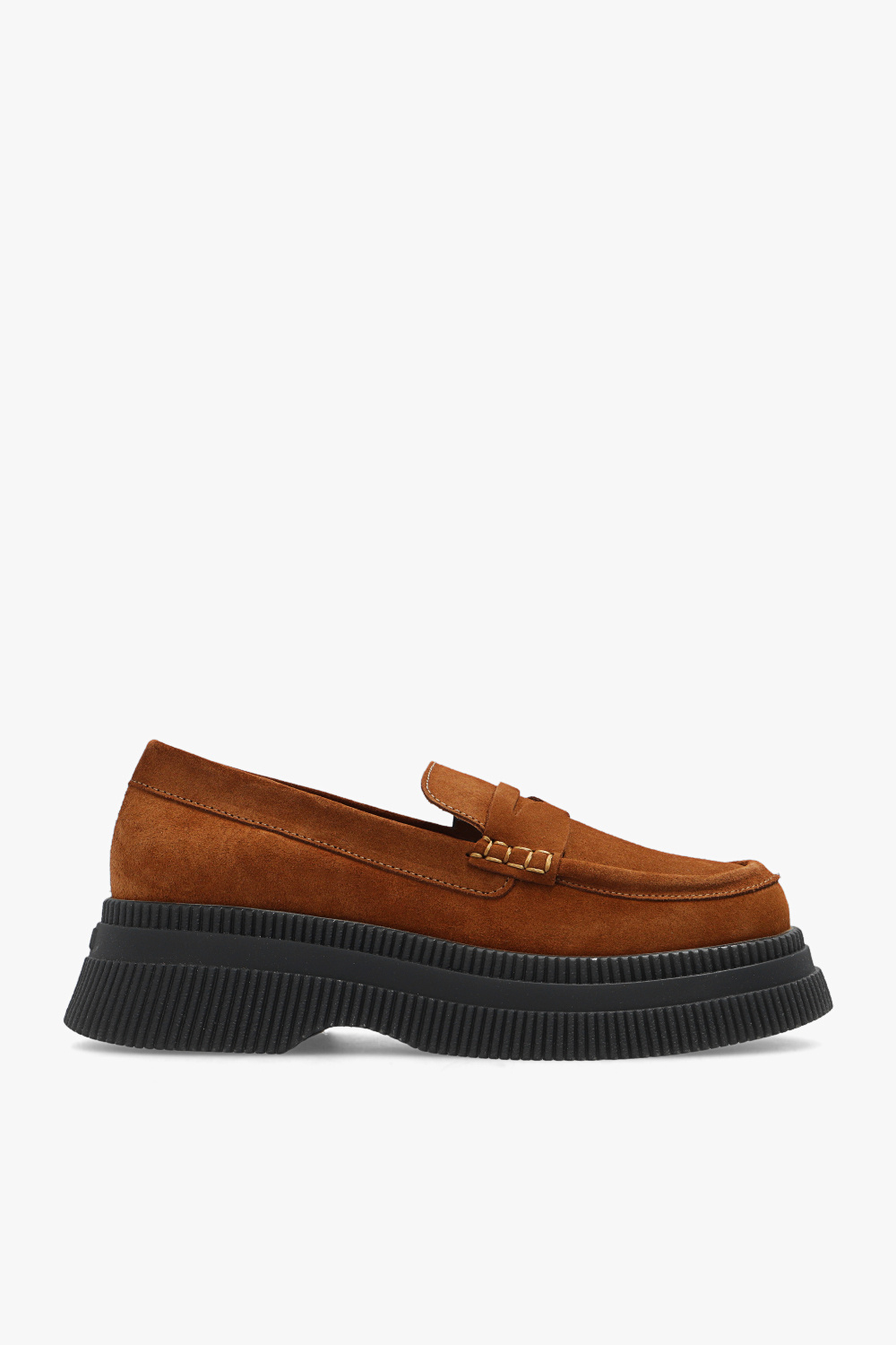 Ganni Detroit leather monk shoes