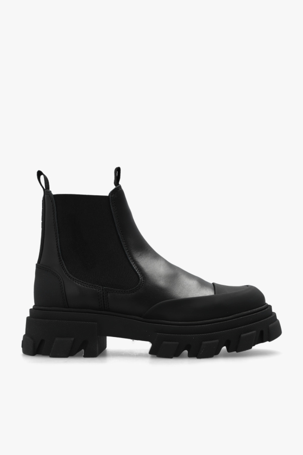 Ganni River Island Black Leather Biker Boots to your favourites