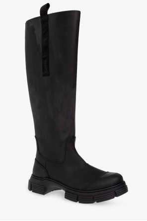 Ganni snow boots moon boot high nylon wp 240091001 black