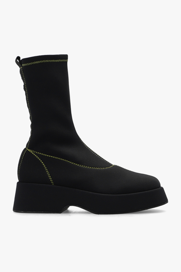 Ganni Ankle boots with logo