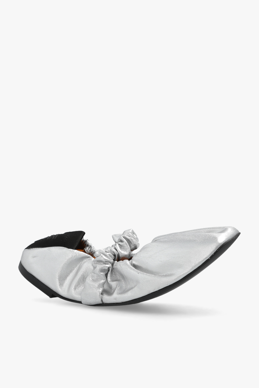 Ganni Elba strapped into a slick set of heeled sandals