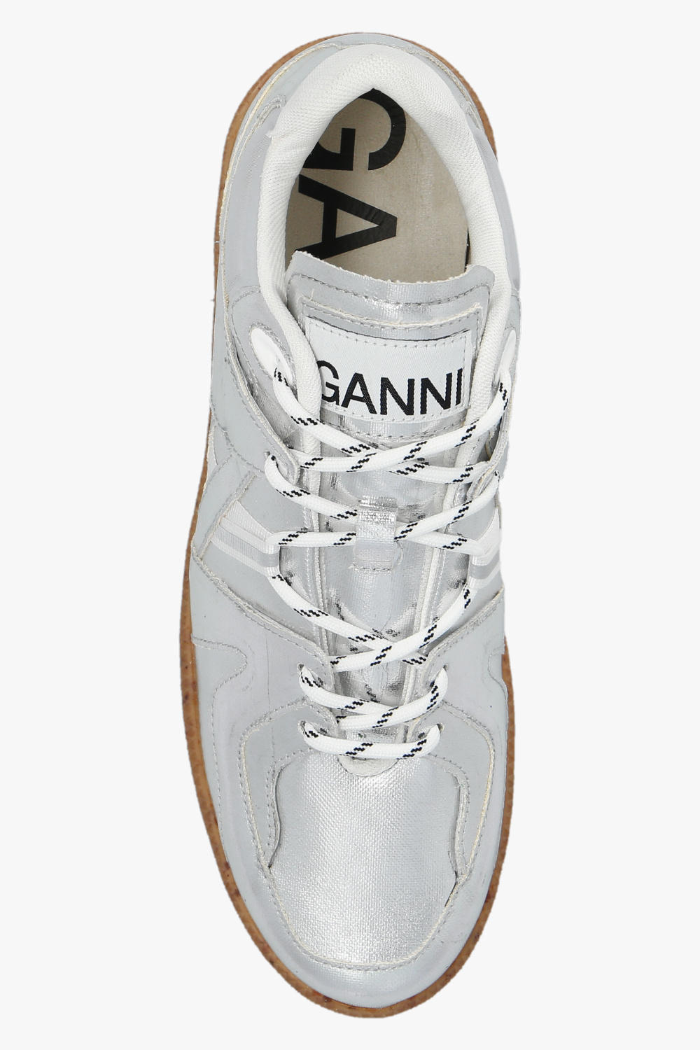 Silver Sneakers with logo Ganni HK