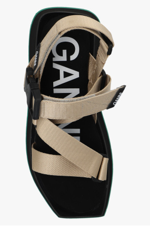 Ganni Sandals with logo