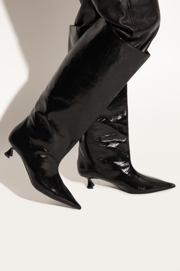 Ganni Glossy heeled boots