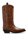 Ganni Leather cowboy boots