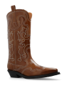 Ganni Leather cowboy boots