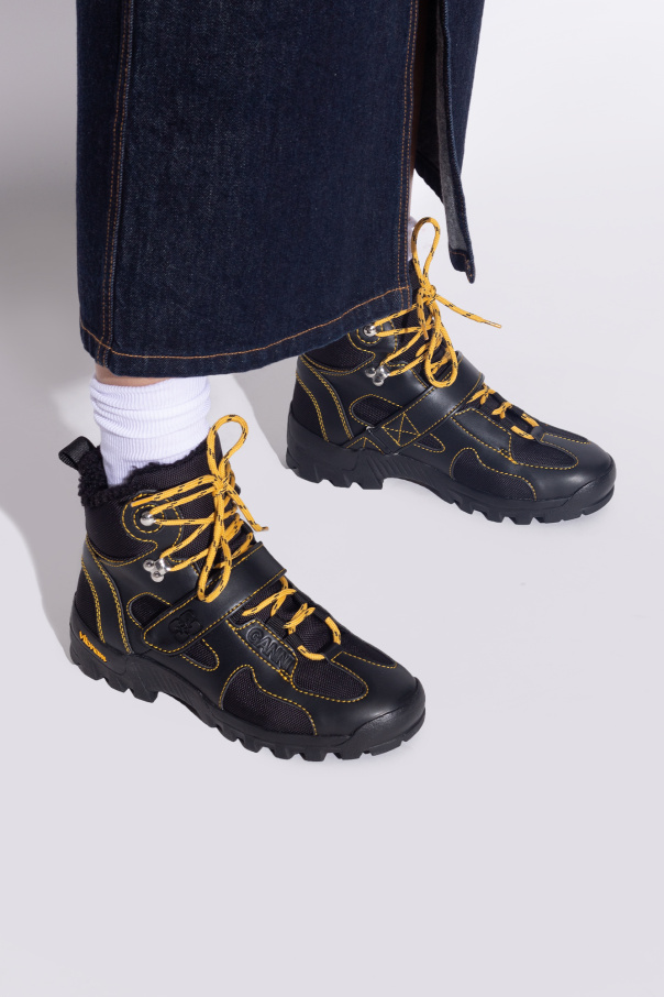 Ganni Hiking boots with logo