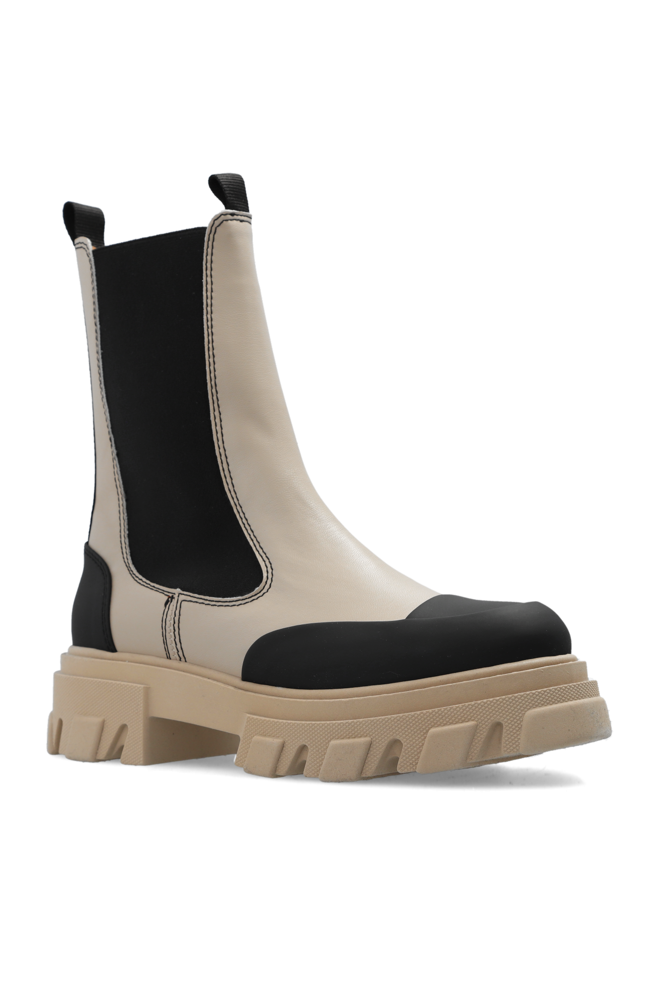 Ganni Chelsea boots with logo